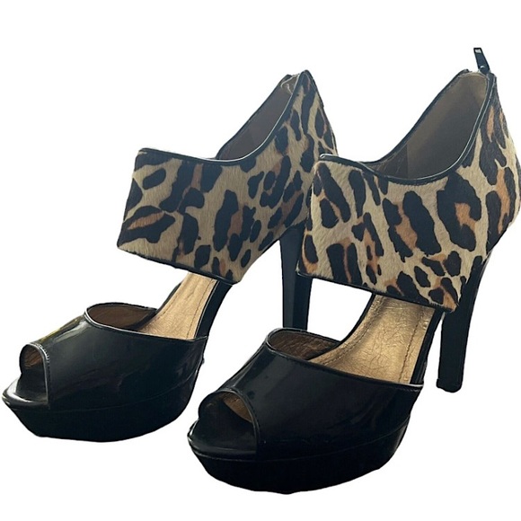 BCBGeneration Harmony Faux Calf Pumps Animal Print High Heels - Picture 1 of 5